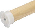 Closet Pole with Wood Construction and Plastic Brackets, 1 3/8 Thick, Natural Finish (4 FT LONG)
