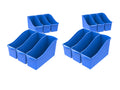 Storex Large Book Bin, Blue, 12 Units