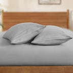 Horbaunal 2 Pack Microfiber Body Pillow Covers Light Grey Body Pillow Cases With Envelope Closure, 1800 Thread Count Soft & Shri