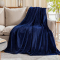 Fleece Plush Throw Blanket Navy Blue(50 By 60 Inches),Super Soft Fuzzy Cozy Flannel Blanket For Couch Sofa.Microfiber Blanket Li