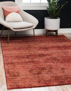 Unique Loom Del Mar Collection Area Rug - Lucille (10'X 13' Rectangle, Terracotta/ Red)