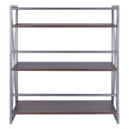 Winsome Wood Isa 3-Tier Shelf, Graphite and Walnut