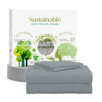 Purity Home 100% Cotton Sheets, Charcoal Gray Queen Bed, 400 Thread Count Percale Weave Cooling Sheets, Charcoal Gray Queen Bed
