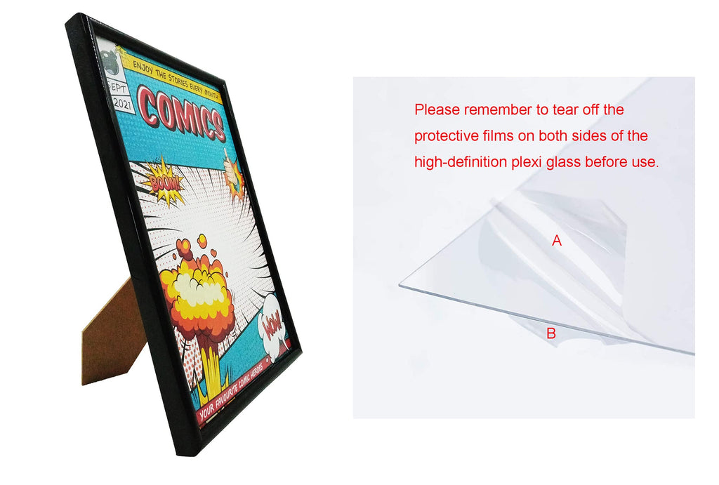Memory Keeper Comic Book Frame, 8 Pack, Ultraviolet Uv Protection, Fits Current Comics Up To 6 3/4'' X 10 1/4'', Wall Or Tableto