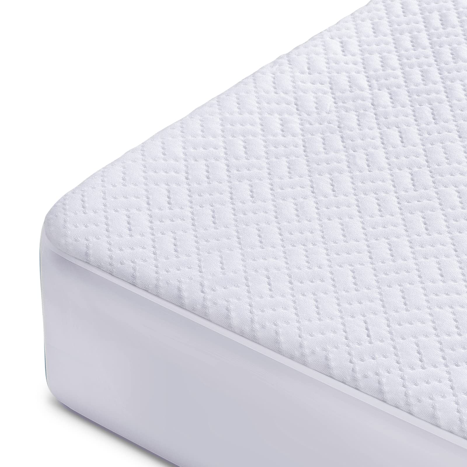 Hanherry 100% Waterproof Mattress Protector King Size, Mattress Cover 3D Air Fabric Cooling Mattress Pad Cover Smooth Soft Breat