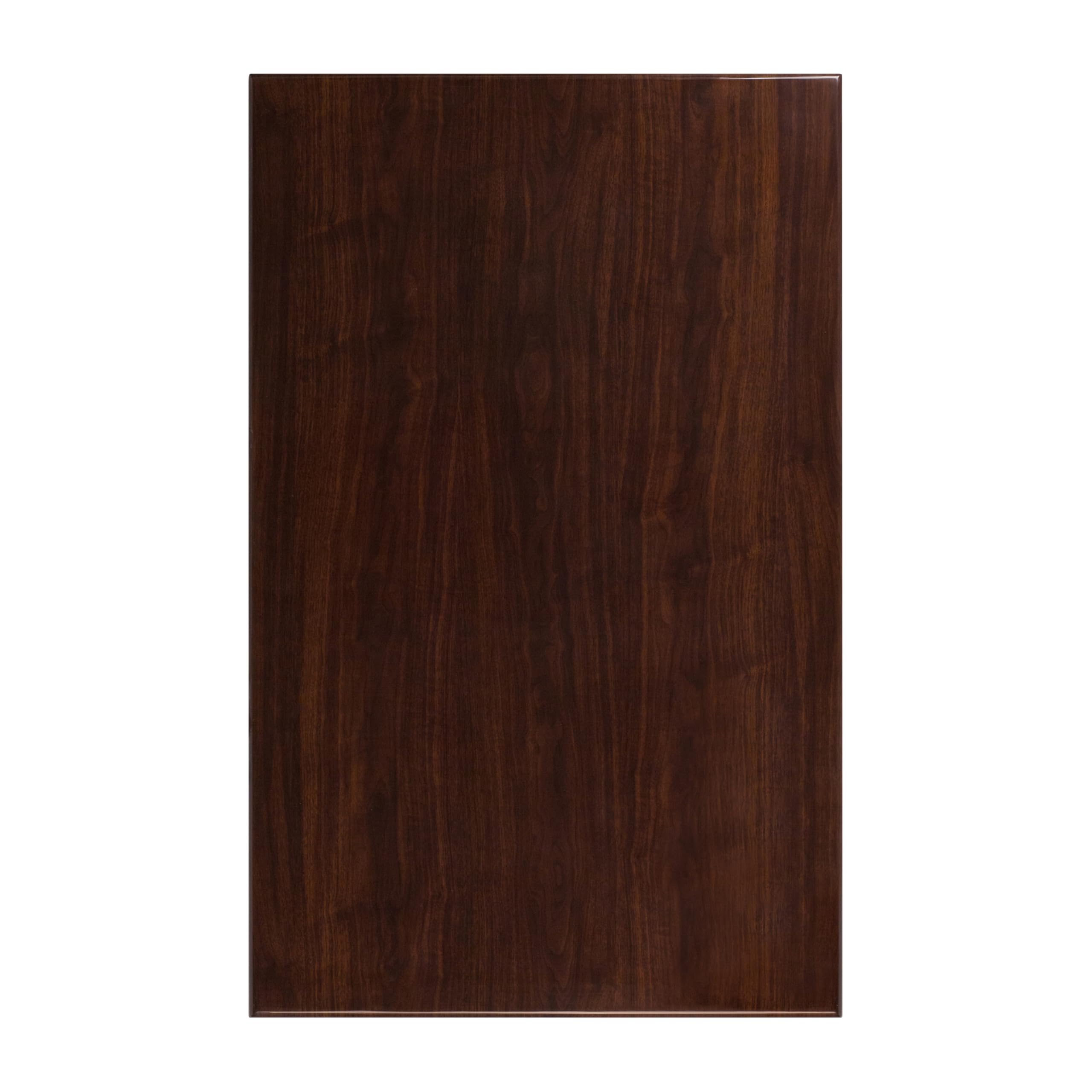 Flash Furniture Glenbrook 30" X 48" Rectangular High-Gloss Walnut Resin Table Top With 2" Thick Edge