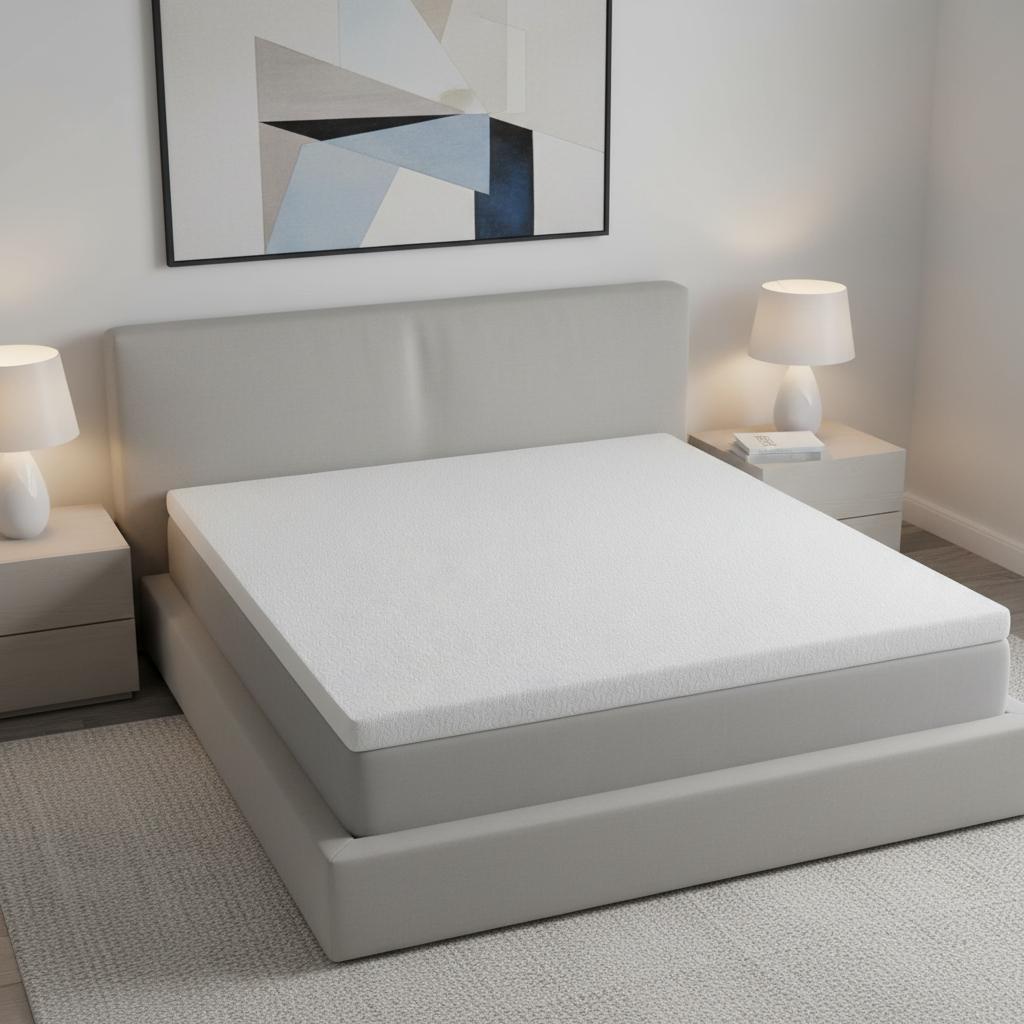 2 White Gel Memory Foam Twin Mattress Topper