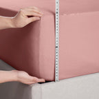 Nestl Pink Queen Size Fitted Sheet, Extra Deep Pocket, 1800 Microfiber, Ultra Soft - Fits Up To 24 Inch Mattress