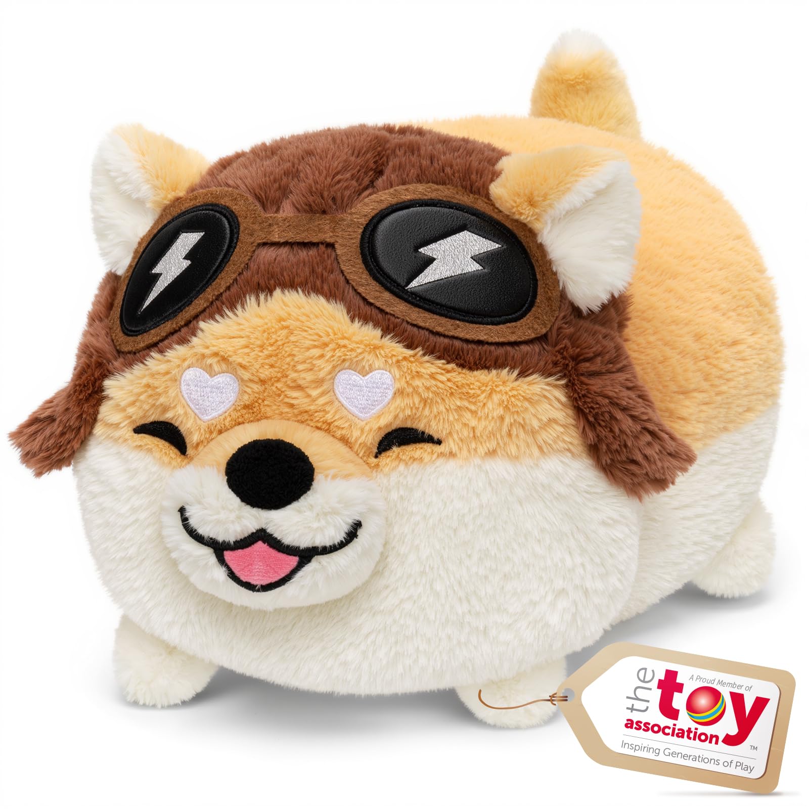 Mewaii Dog Plush, Cute Shiba Inu Plushies Pillow, Soft Puppy Stuffed Animal for Hugging, Anime Plushie Doll, Cute Stuff Toys Gif
