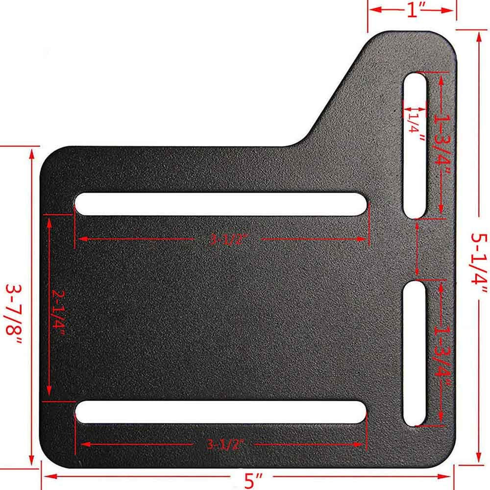 CAFORO Queen Bed Modification Plate, Headboard Attachment Bracket, Steel, Set of 2
