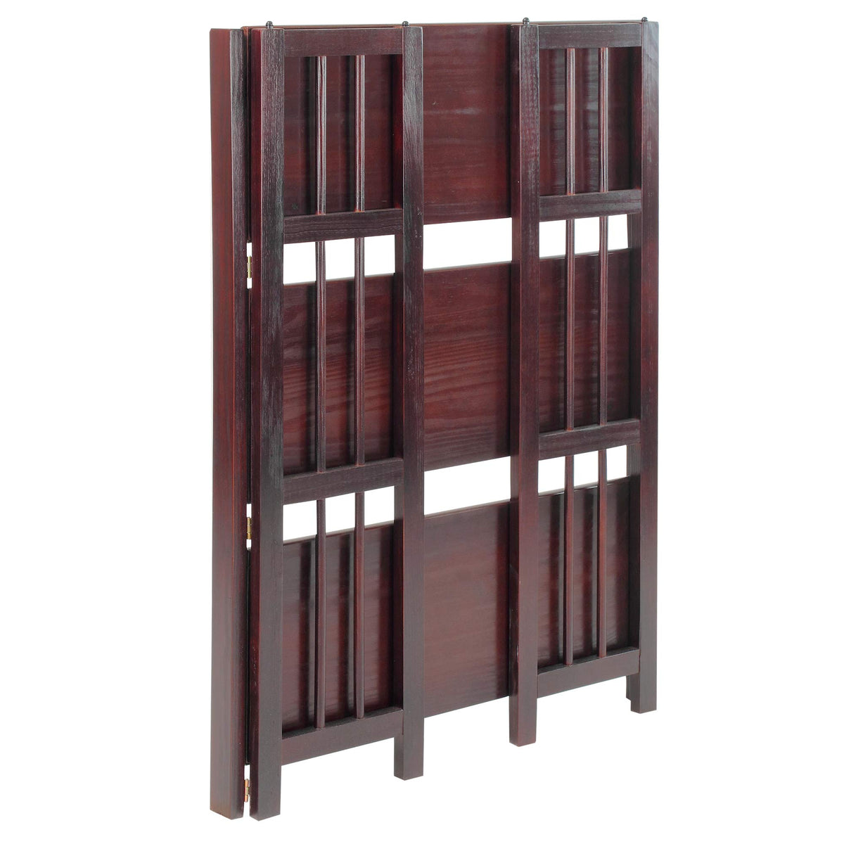 Casual Home 3 Shelf Folding Stackable Bookcase, 27.5" Wide, Espresso
