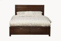 Alpine Furniture Panel Bed, Double, Cappuccino