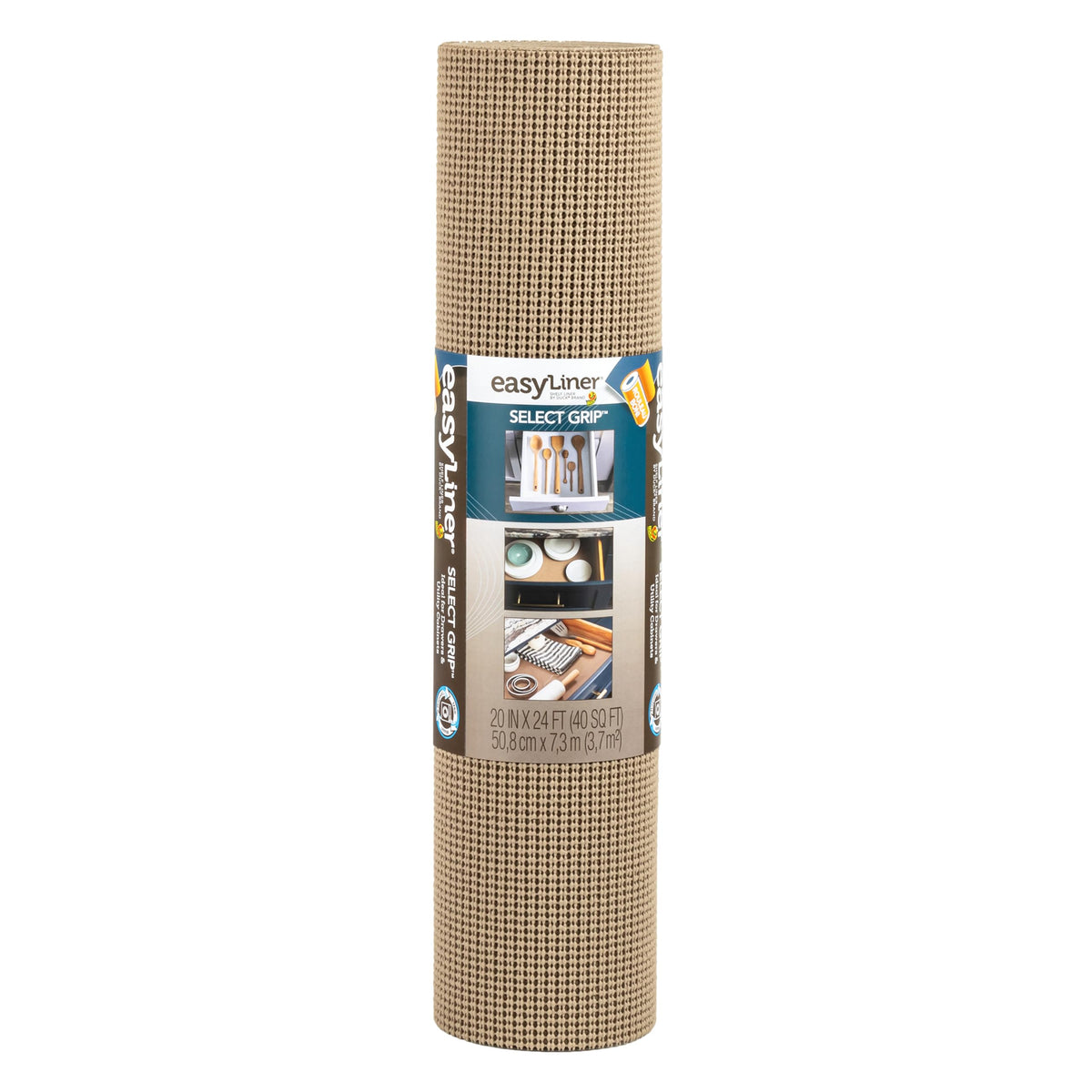 EasyLiner Select Grip Shelf Liner for Drawers & Cabinets - Easy to Install & Cut to Fit - Non Slip Non Adhesive Grip Shelf Liner