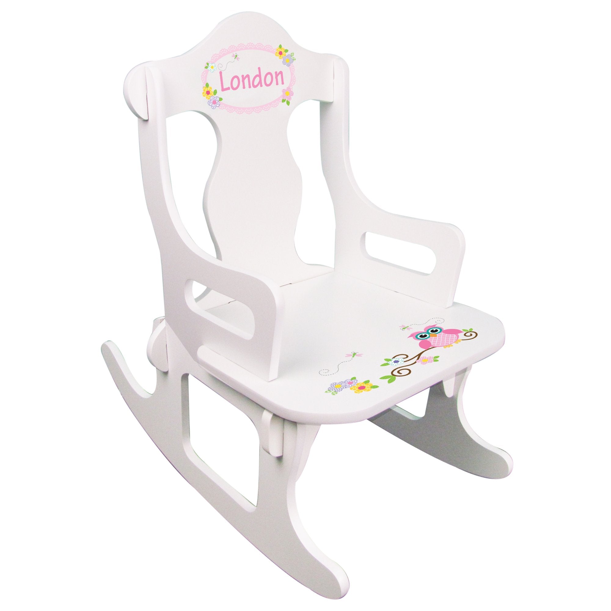My Bambino Personalized Childs Puzzle Rocking Chair (Calico Owl)