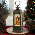 Wondise Lighted Angel Christmas Snow Globes Musical Lantern with Timer, USB Powered & Battery Operated Swirling Glitter Water Gl