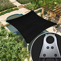 Amgo 31' X 40' Black Rectangle/Square Super Ring Sun Shade Sail Order To Make Upf50+ Agsrr Canopy Awning Shades For Patio, 98% U