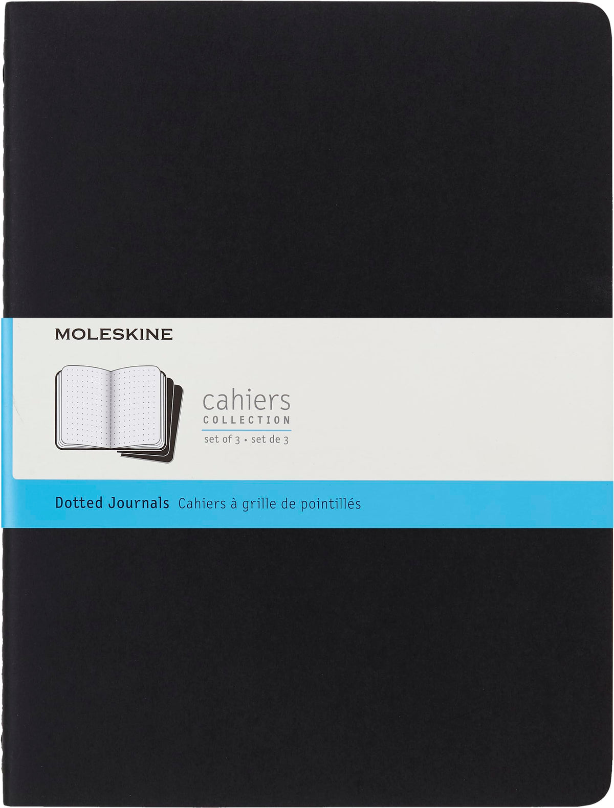 Moleskine Cahier Journal, Soft Cover, Xl (7.5' X 9.5') Dotted, Black, 120 Pages (Set Of 3)