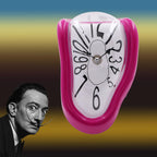FAREVER Melting Clock - Salvador Dali Inspired Decorative Clock, Purple, Funny Creative Gift for Home Office Desk