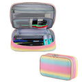 Vaschy Pencil Case Pouch For Kid Girls, Large Capacity Pen Stationery Holder With Double Compartment For School Unicorn Giltter