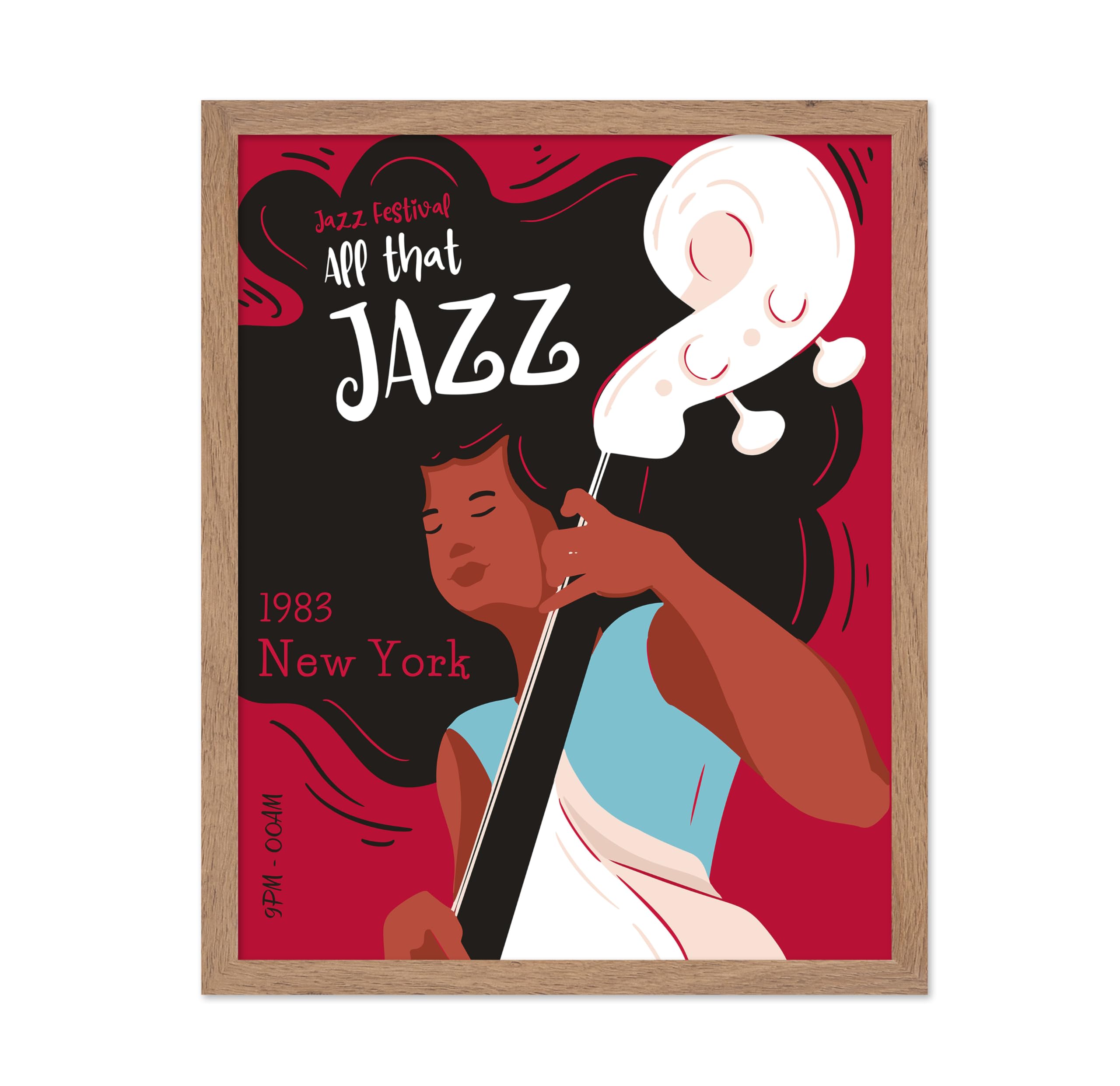 Poster Master Vintage Jazz Poster - Retro New York Jazz Festival Print - All That Jazz Art - Music Art - Gift for Her, Women, Mu