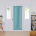 Deconovo Room Darkening Door Curtain - Thermal Insulated And Dual Rod Pocket French Door Curtain Panel (54X72 In, Aqua Blue, Sin