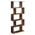 VASAGLE Bookcase, 5-Tier Bookshelf, Display Shelf and Room Divider, Freestanding Decorative Storage Shelving, Rustic Brown ULBC6