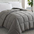 Cosybay Down Alternative Comforter (Dark Grey, King)- All Season Soft Quilted King Size Bed Comforter - Duvet Insert With Corner
