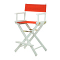 Casual Home 24 Directors Chair White Frame with Red Canvas, Counter Height