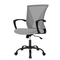 Home Office Chair Mid Back PC Swivel Lumbar Support Adjustable Desk Task Computer Ergonomic Comfortable Mesh Chair with Armrest 