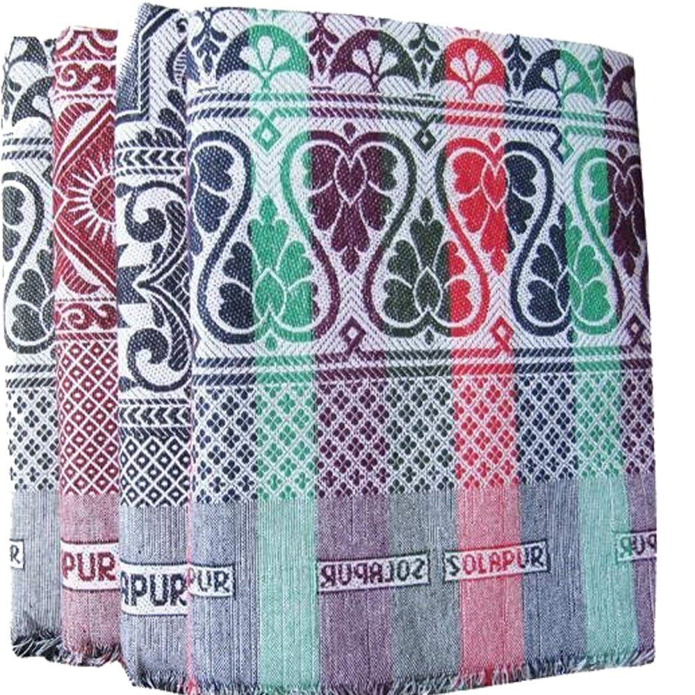 cottontail Cotton 200 TC Solupuri Reversible Chaddar/Blanket (Multicolour) Pack of 1
