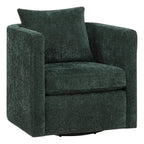 Comfort Pointe Sheldon Kelly Green Fabric Swivel Barrel Chair