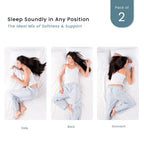 Threadmill Bed Pillows Queen Size Set Of 2 | Soft Down Alternative Cooling Bed Pillow For Sleeping | Soft Pillows For Bed | 20X3