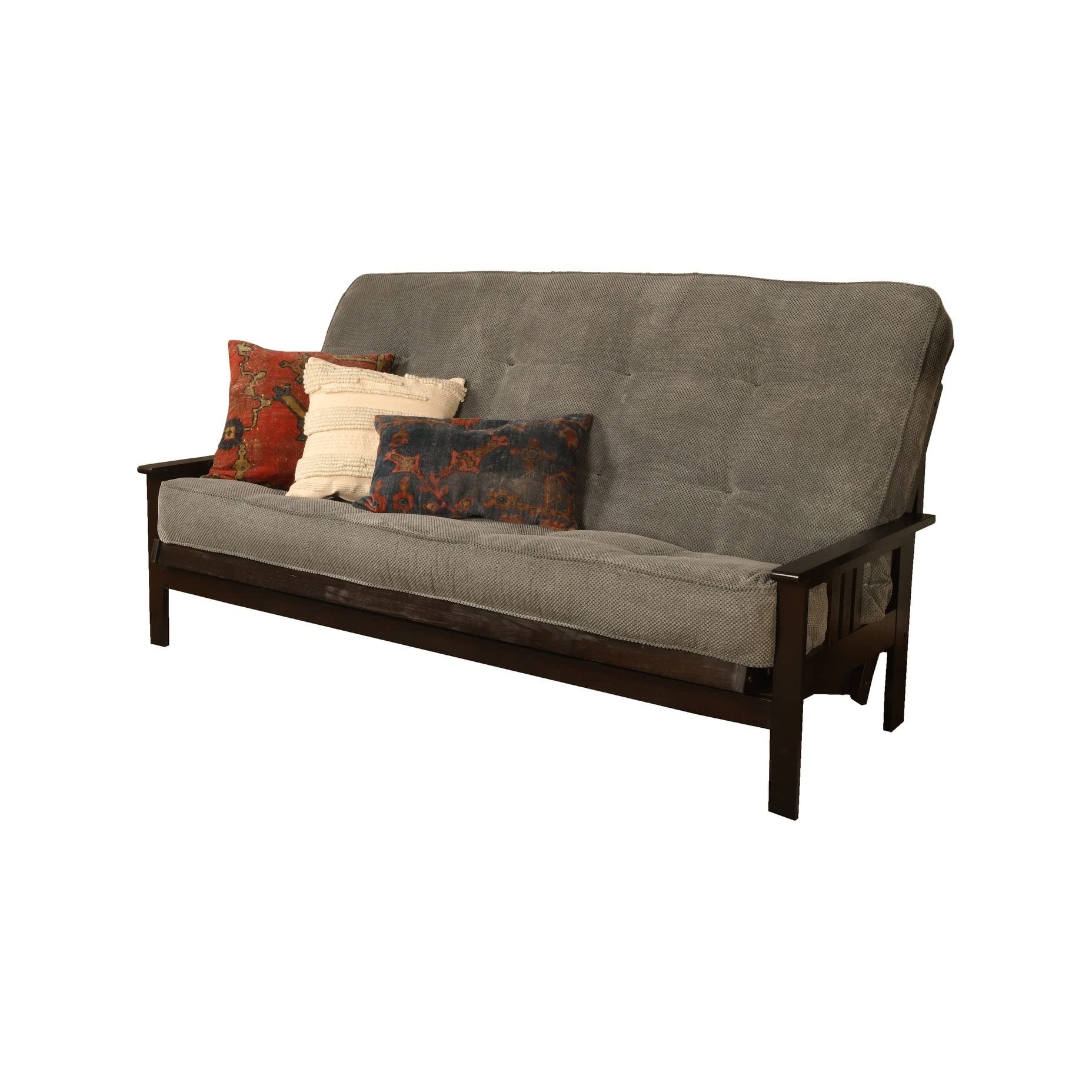 Somette Monterey Queen-size Futon Set in Espresso Finish with Marmont Mattress Marmont Mocha