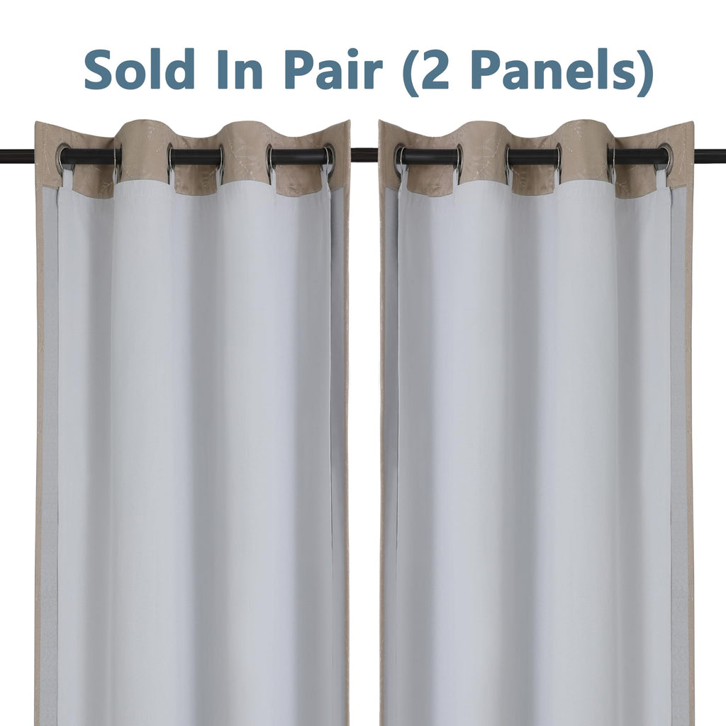 Chyhomenyc 2 Panels 100% Blackout Curtain Liners With 13 Rings, 100% Darkening Blackout Liner For 95 96 Inch Curtains, Each 40''