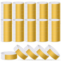 Astaron 200 Pcs Gold Paper Event Wristbands Arm Bands Event Bracelets For Party Events Clubs Concert Music Festival