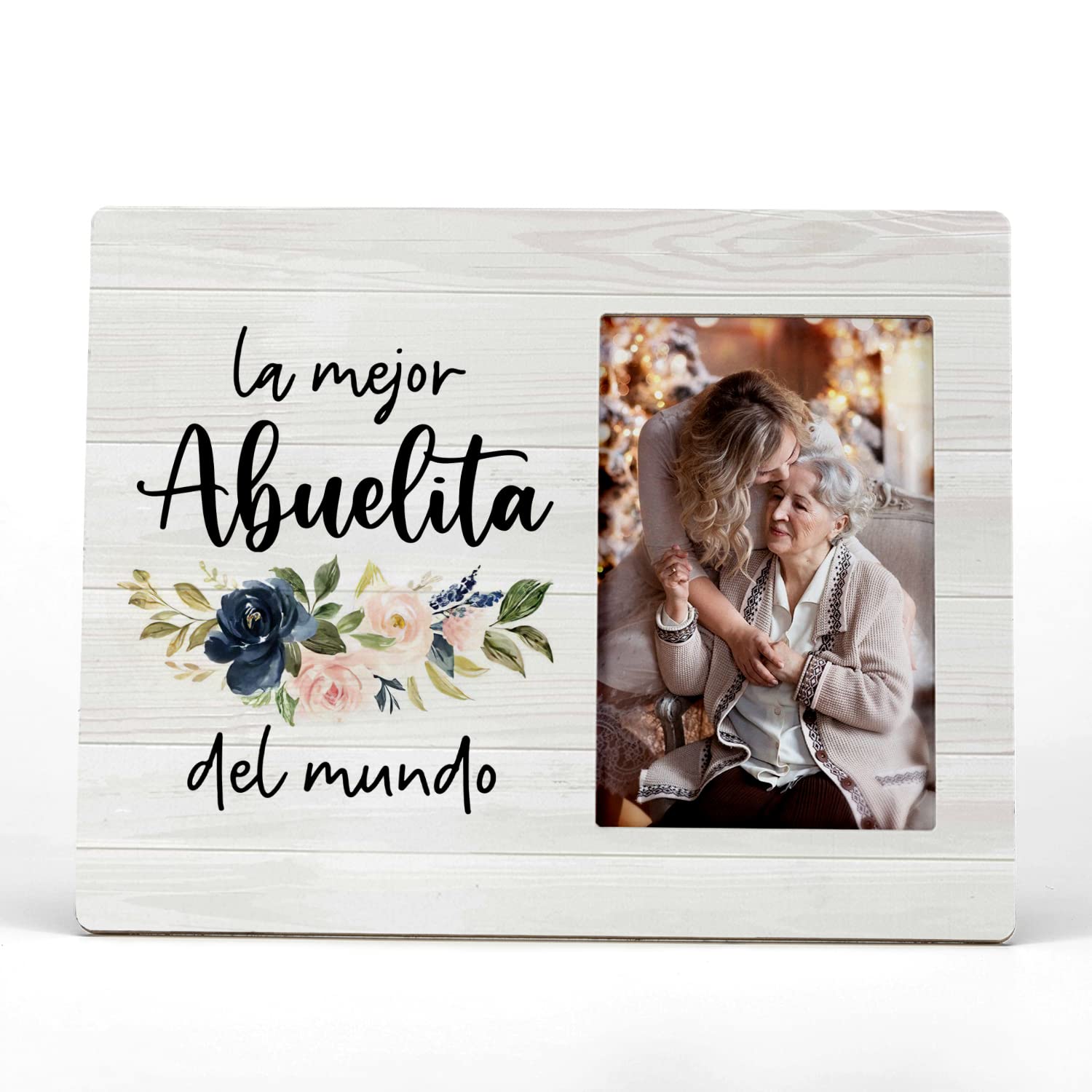 FONDCANYON La Mejor Abuelita Del Mundo Spanish Picture Photo Frame, Abuelita Grandmother Picture Frames,Abuelita Grandma Mothers