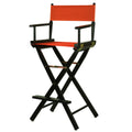 Casual Home 30 Directors Chair Black Frame-with Orange Canvas, Bar Height