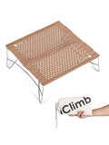 iClimb Mini Solo Folding Table Ultralight Compact for Backpacking Camping Hiking Beach Picnic (Nature - Mini)