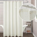 KOUFALL Farmhouse Shower Curtain 96 Inches Long,Modern Boho Linen Fabric Extra Long Shower Curtain 96 Length,Cream Beige