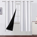Lemomo White Thermal Blackout Curtains/40 X 72 Inch/Set Of 2 Panels Room Darkening Curtains For Bedroom And Living Room
