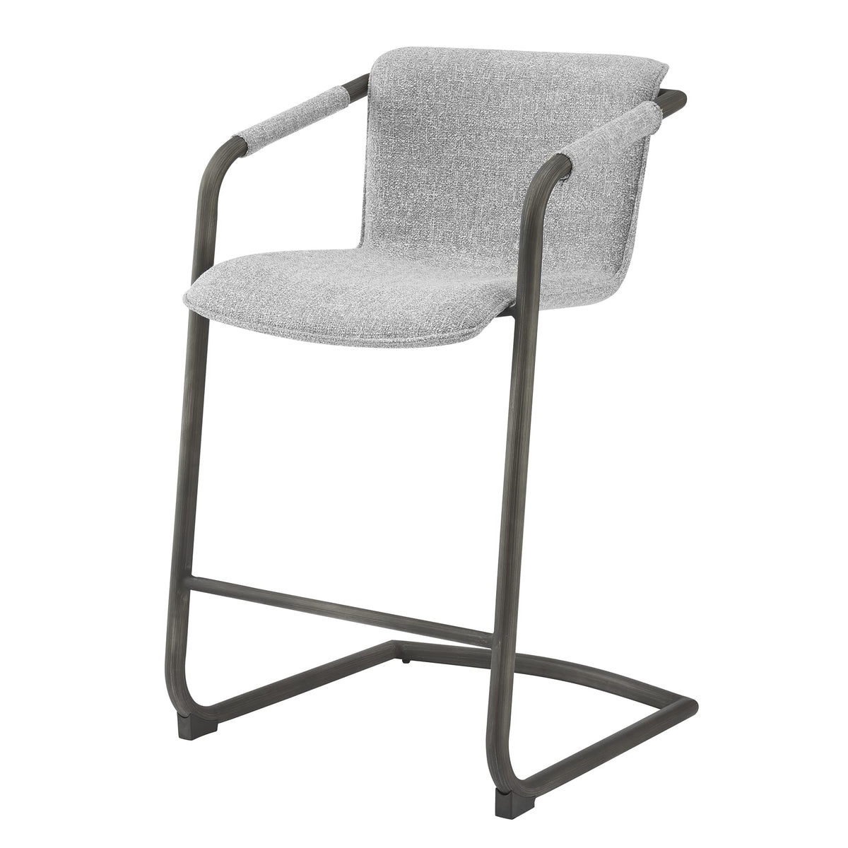 Npd Furniture And More Indy Fabric Counter Stool, Blazer Light Gray  (Set Of 2)