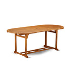 East West Furniture Bscm5Cana Beasley 5 Piece Patio Bistro Dining Furniture Set Includes An Oval Outdoor Acacia Wood Table And 4 Folding Arm Chairs, 36X78 Inch