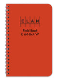 Elan Publishing Company E64-8X4W Wire-O Field Surveying Book 4 ? X 7  Bright Orange Stiff Cover (Pack Of 6)