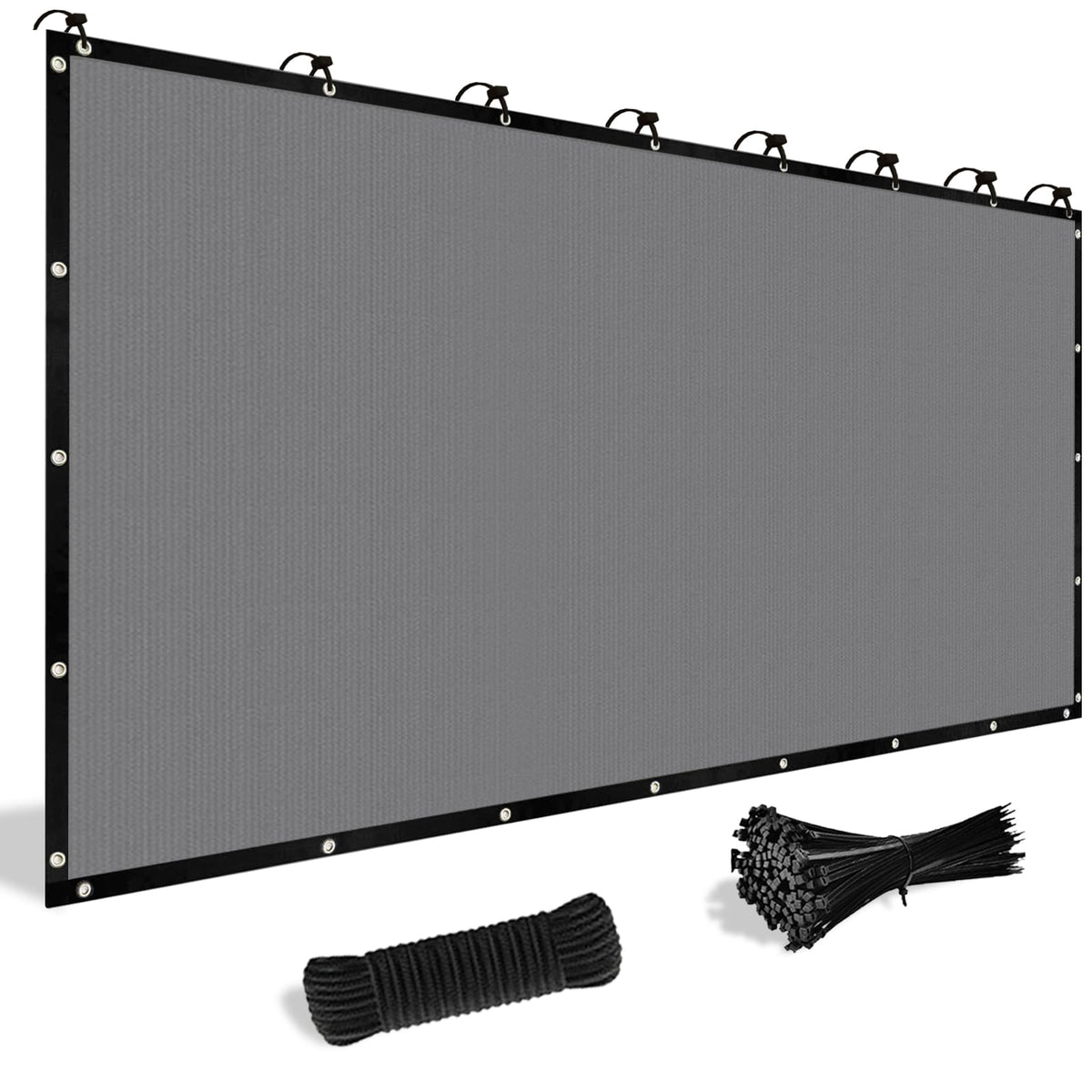 Shade&Beyond Customized Size 13' X 17' Shade Cloth With Grommets, 90% Uv Protection Uv Protection Mesh Tarp Sun Screens For Pati