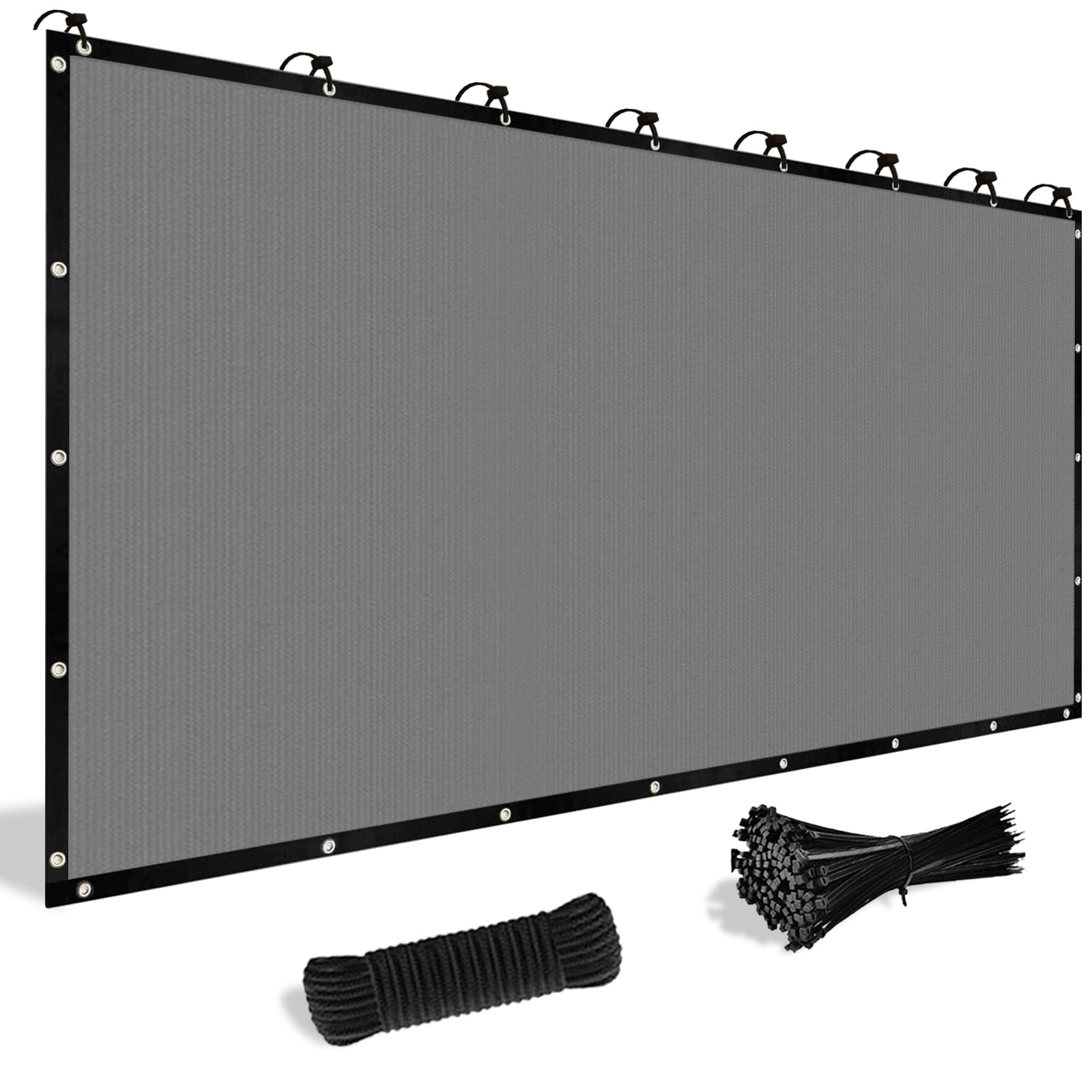 Shade&Beyond Customized Size 20' X 23' Shade Cloth With Grommets, 90% Uv Protection Uv Protection Mesh Tarp Sun Screens For Pati
