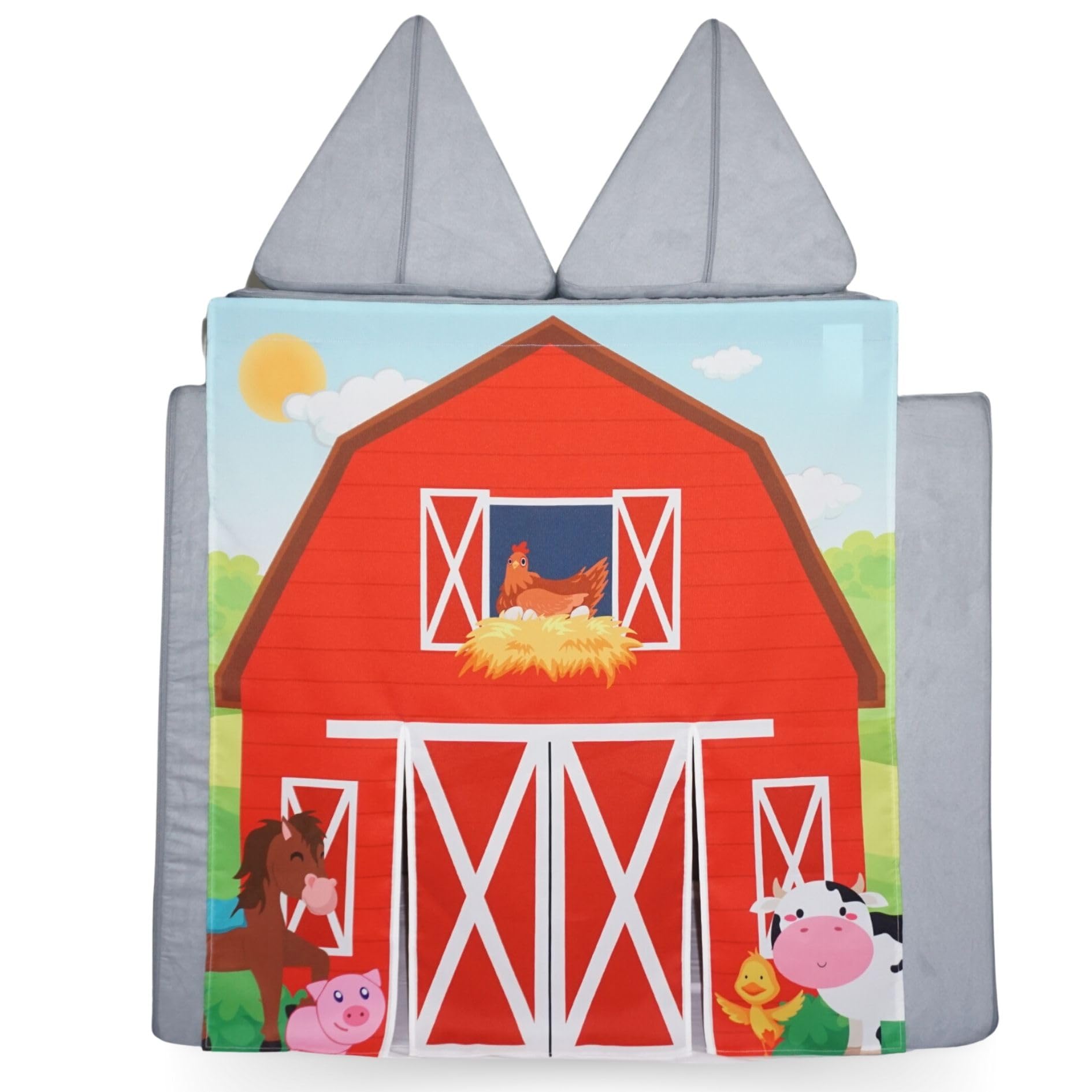 Couch Swag Play Panel for Childrens Foam Sofa Kids Couch (Barn)