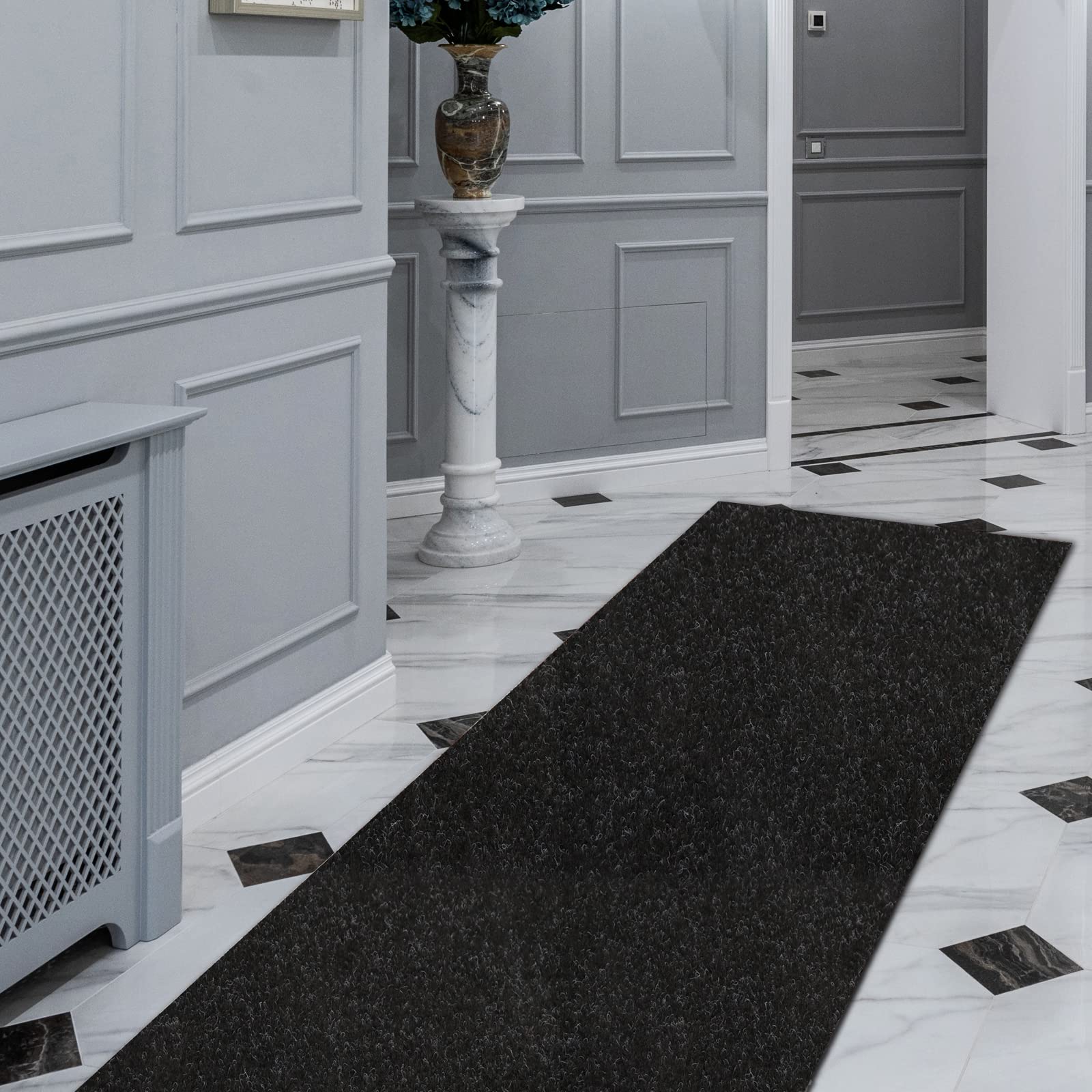 FREADEM Runner Rugs 2' x 60' Indoor Outdoor Carpet Runner, Area Rugs with Anti-Slip Rubber Backing for Aisle Hallway Balcony Gar