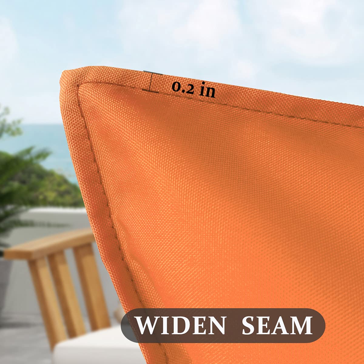 Sofjagetq Waterproof Cream Orange Outdoor Pillow Covers, Durable Waterproof Fabric Throw Covers, Vibrant Decorative Outdoor Pill
