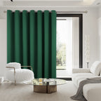 Bgment Christmas Sliding Door Curtain 180 X 96 Inches, Wide Thermal Blackout Curtains Room Darkening Room Divider Window Curtain, 1 Panel, Emerald, 96 Length X Wide 180