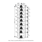 Furinno Compact 9-Tier Vertical Space Saving Free Standing Shoe Tower, Shoe Rack for Closet Entryway, Espresso